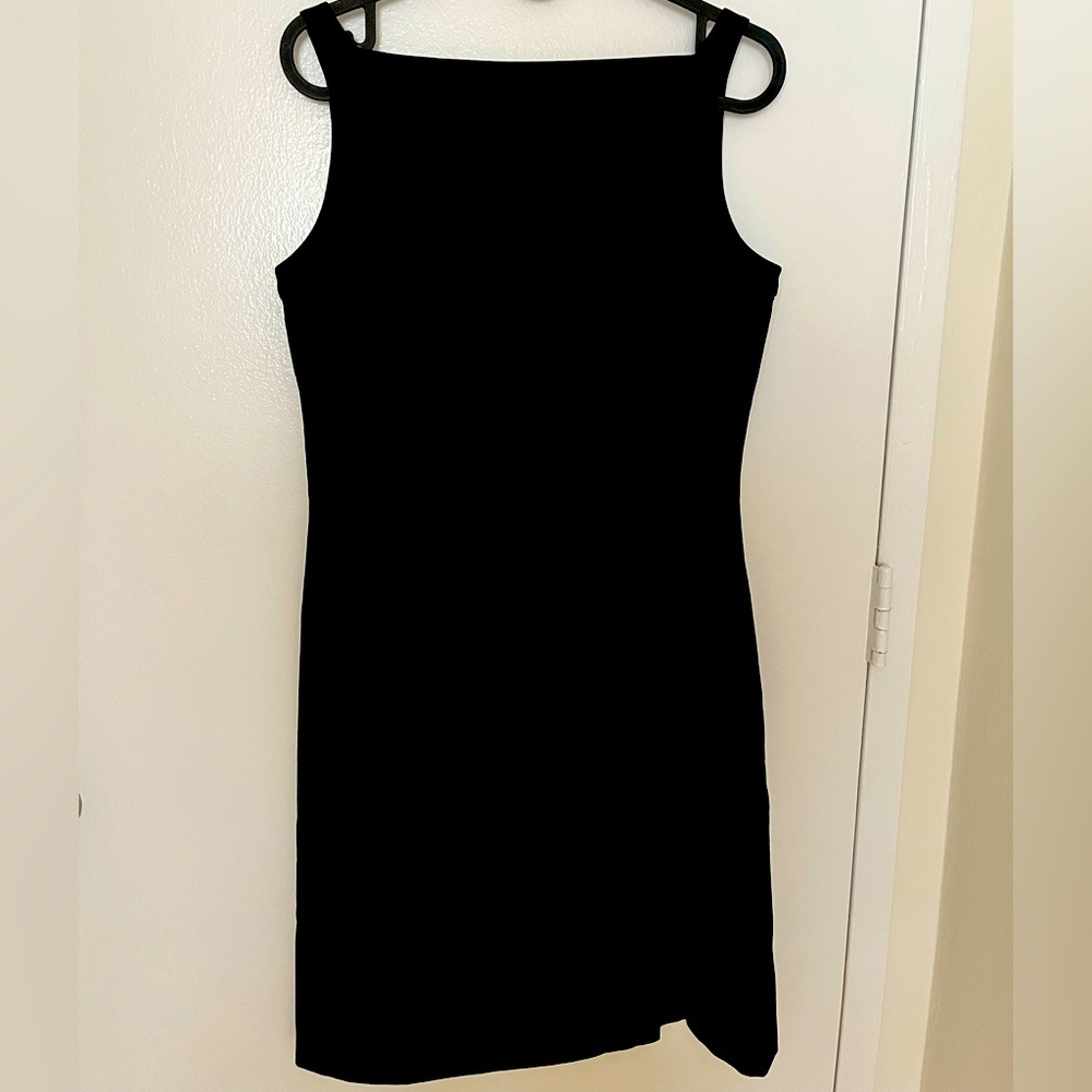 Black cocktail knee-length dress by Jessica Christopher Lai